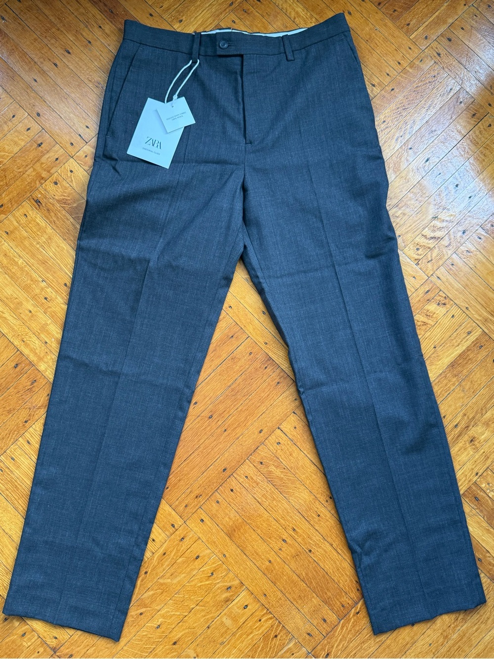 Zara Men’s Dark Charcoal Dress Pants
